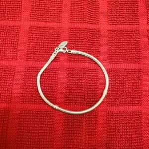 Pandora Silver Snake Chain Bracelet w/Lobster Claw